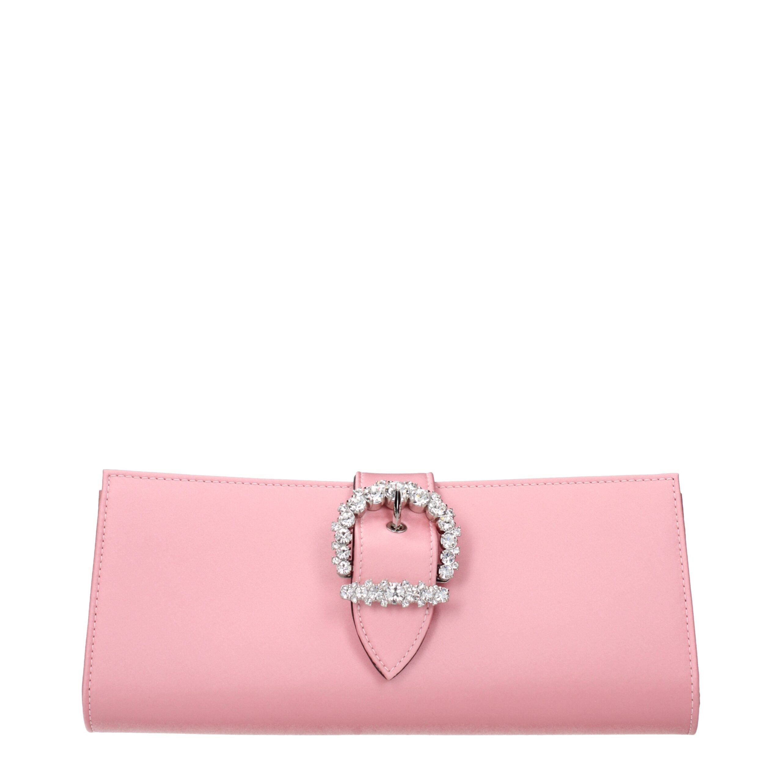 Jimmy Choo Pink Satin Clutch Bags